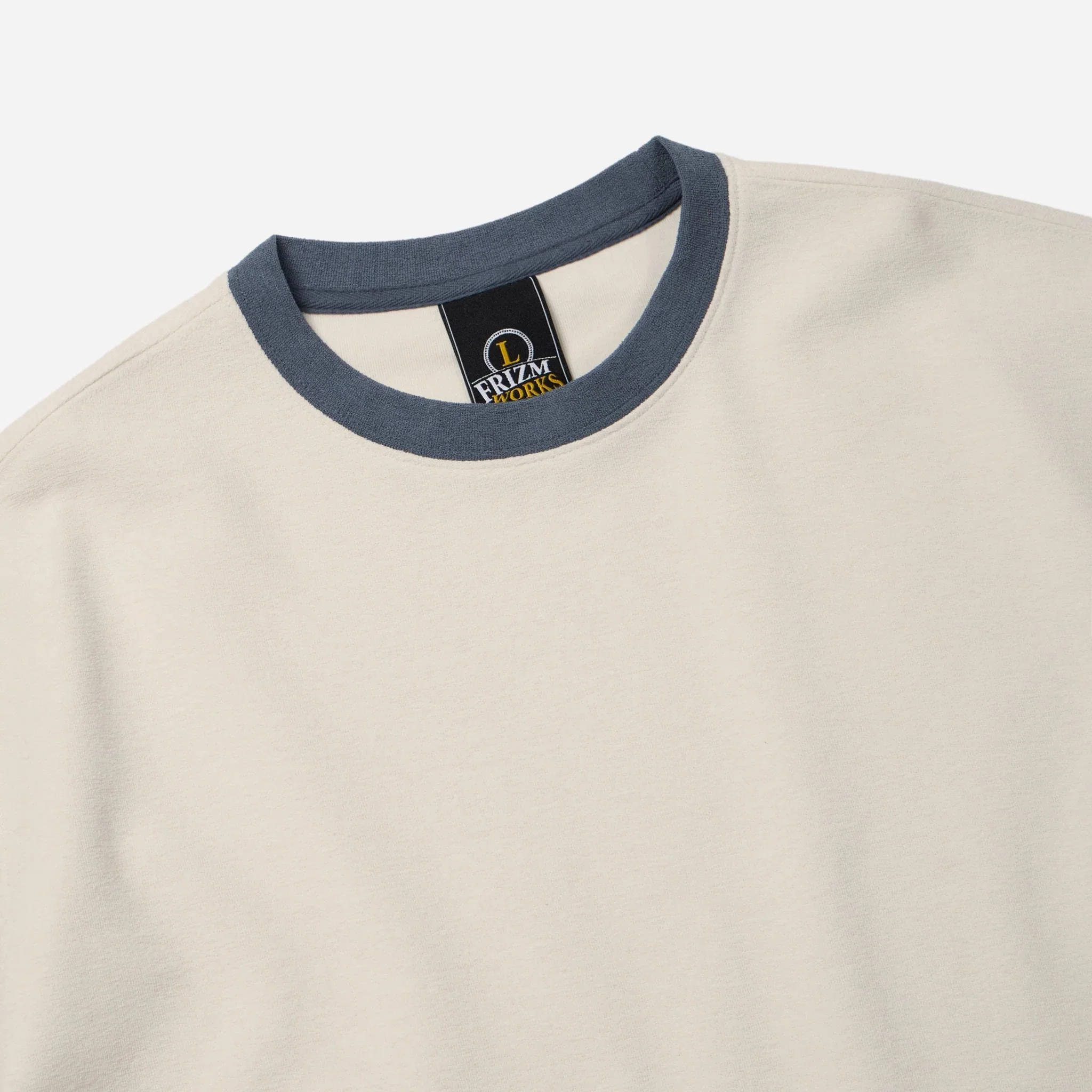 Terry Ringer Half Tee - Cream - Image 3