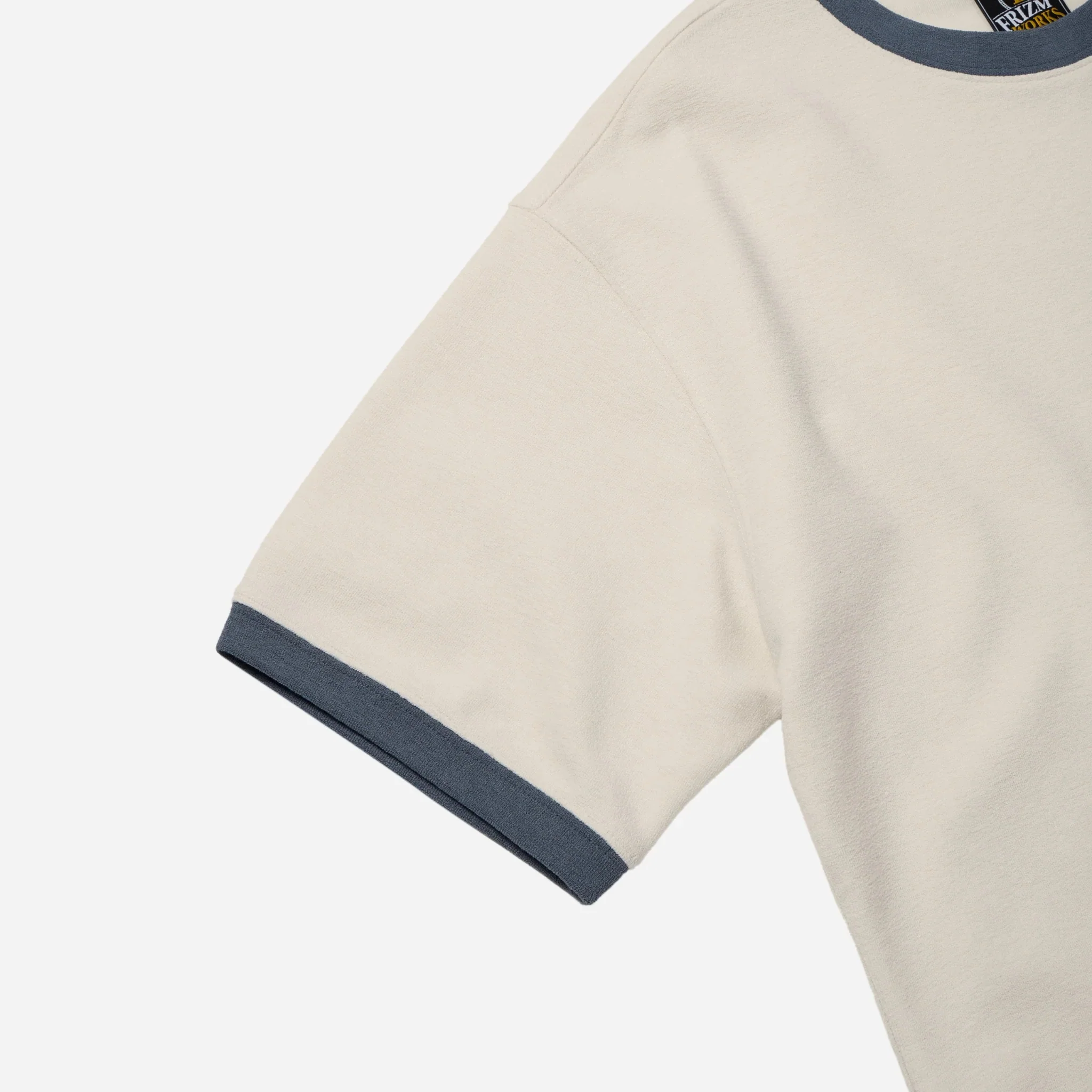 Terry Ringer Half Tee - Cream - Image 4