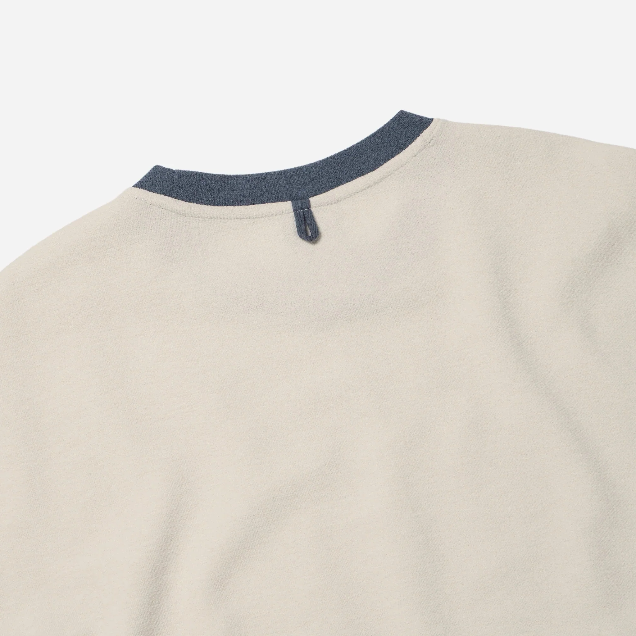Terry Ringer Half Tee - Cream - Image 6