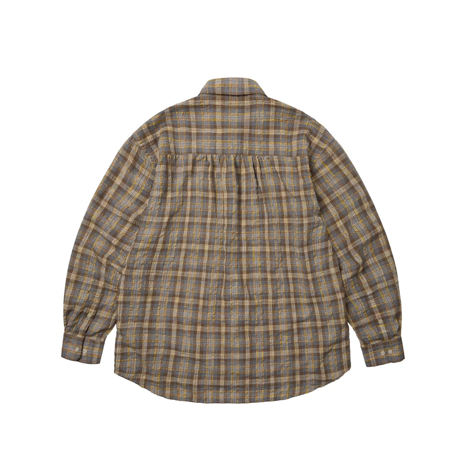 Uneven Check Shirt - Yellow - Image 2