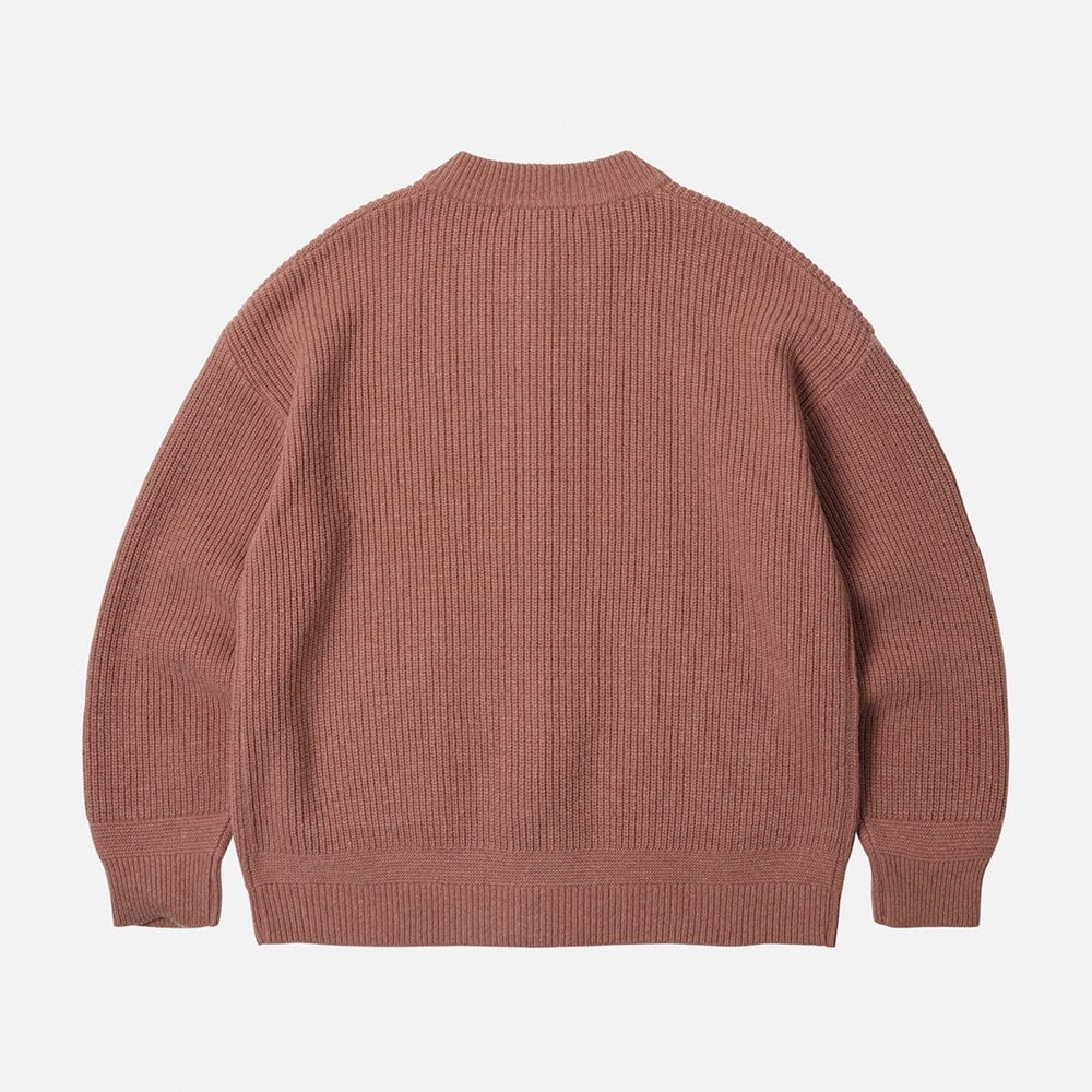 Wool Deck Zipup Cardigan - Indian Pink - Image 2