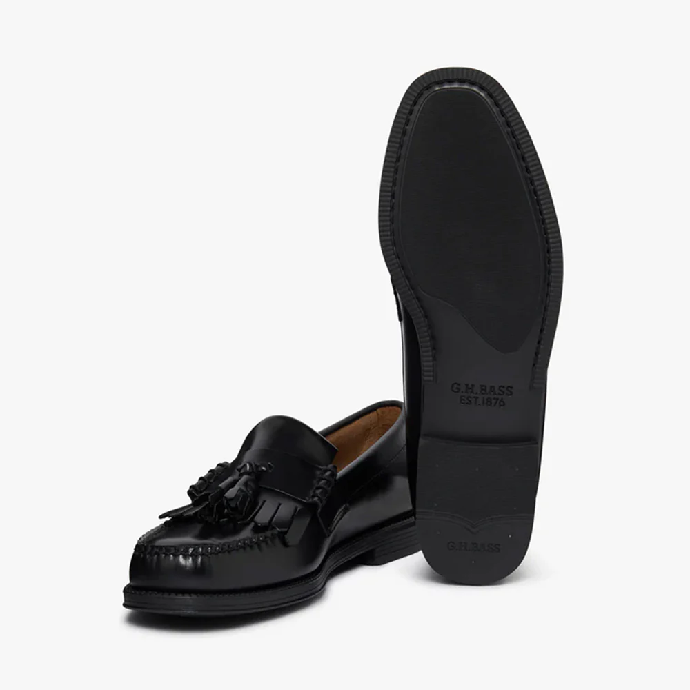 Mens Easy Weejun Layton II Kiltie - Black Leather - Image 5