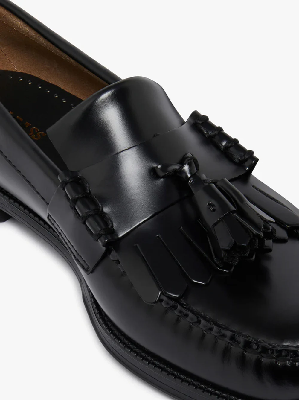 Mens Easy Weejun Layton II Kiltie - Black Leather - Image 6