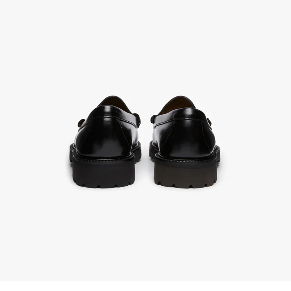 Mens Weejun 90 Larson Penny Loafers - Black Leather - Image 4