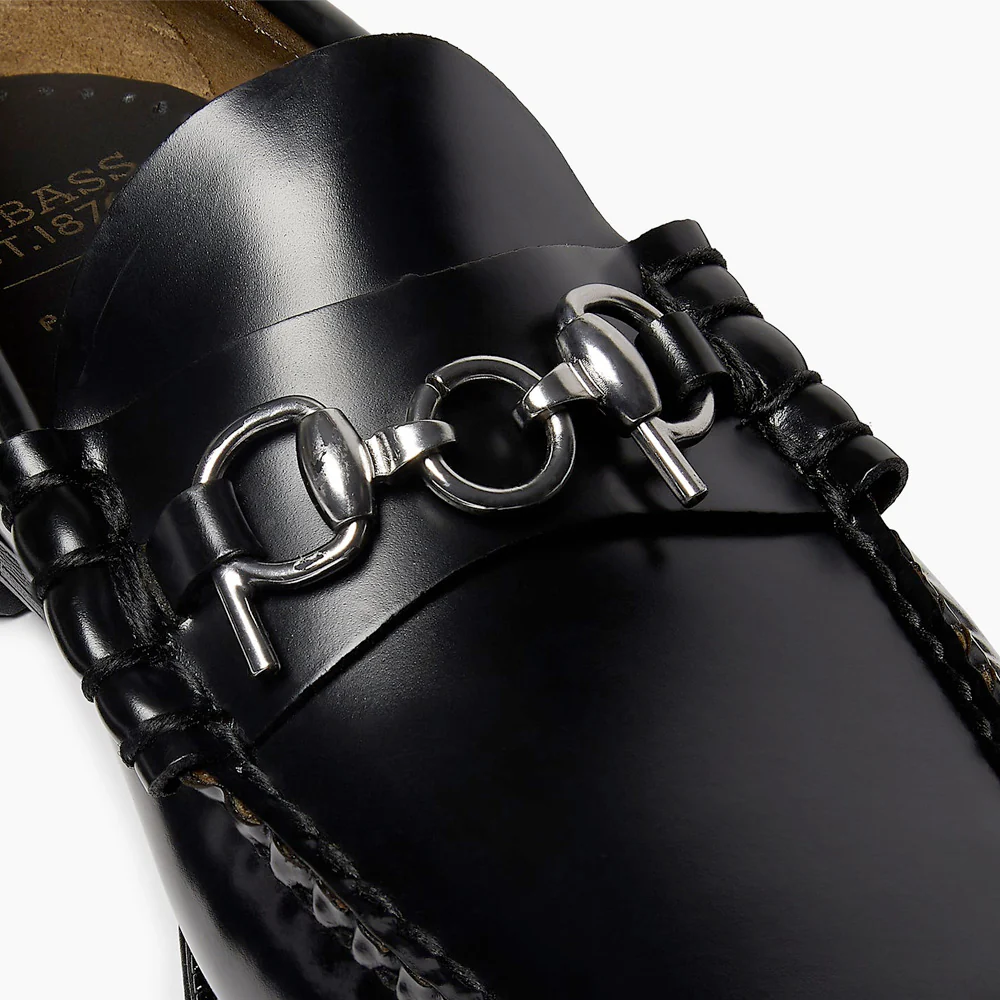G.H. Bass X POP Trading Company Easy Weejun Lincoln - Black Leather - Image 5