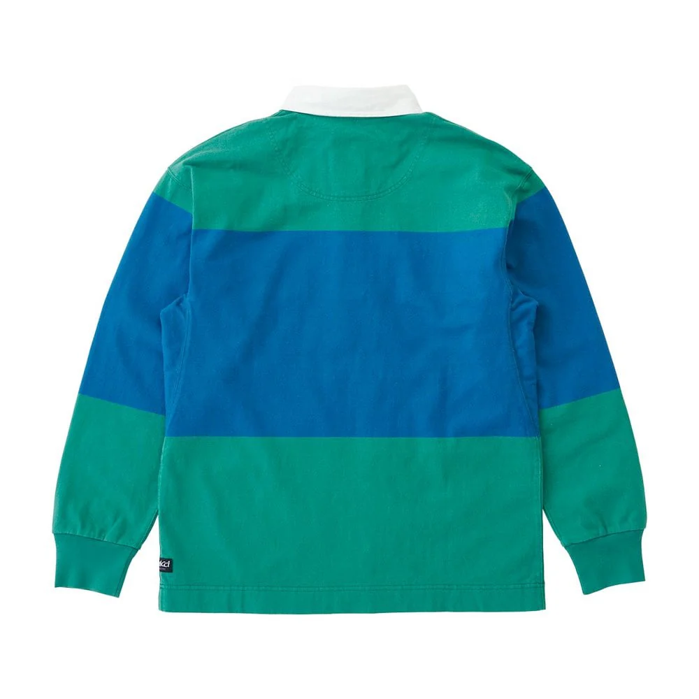 Langdon Rugby Shirt - Cerulean / Emerald - Image 2