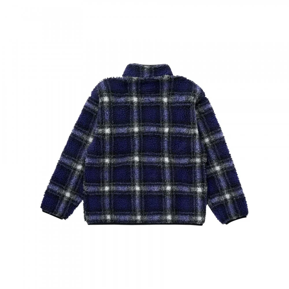 Shadow Plaid Sherpa Jacket - Purple Shadow Plaid - Image 2