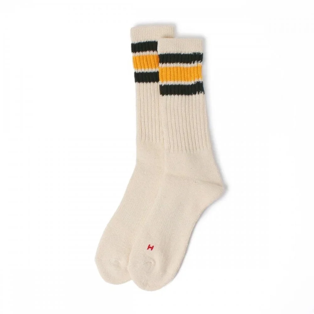 3 Pack Crew Socks - Off White / Multi Stripe - Image 3