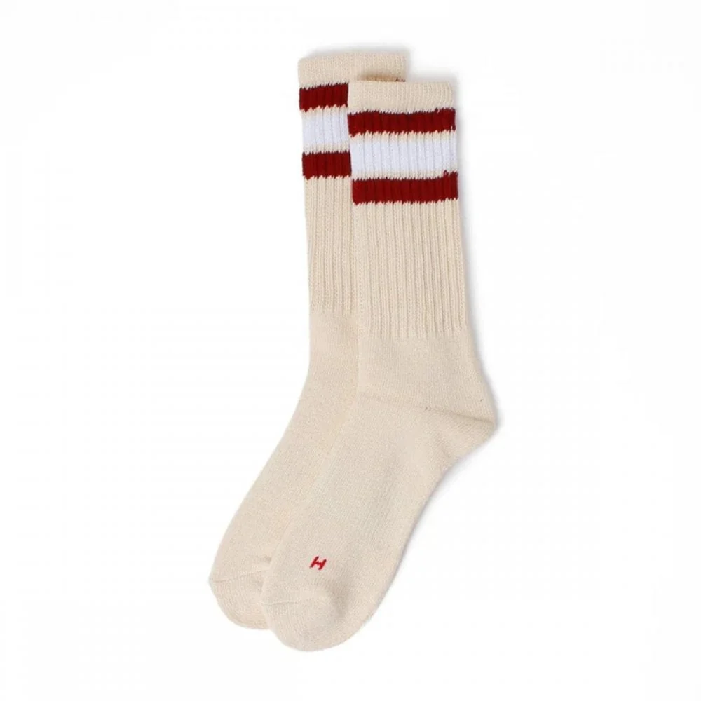 3 Pack Crew Socks - Off White / Multi Stripe - Image 4