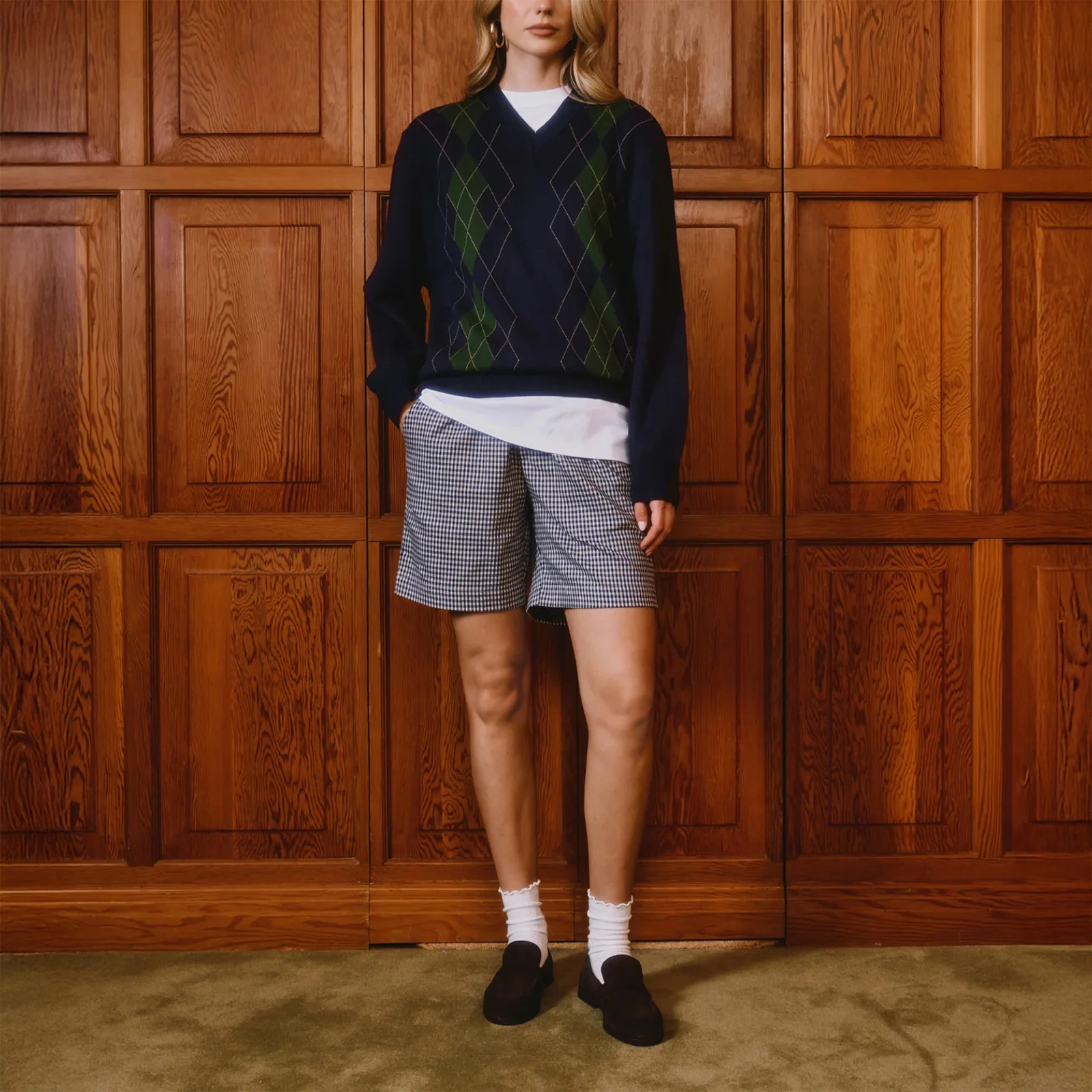 The Argyle Jumper - Navy - Image 4