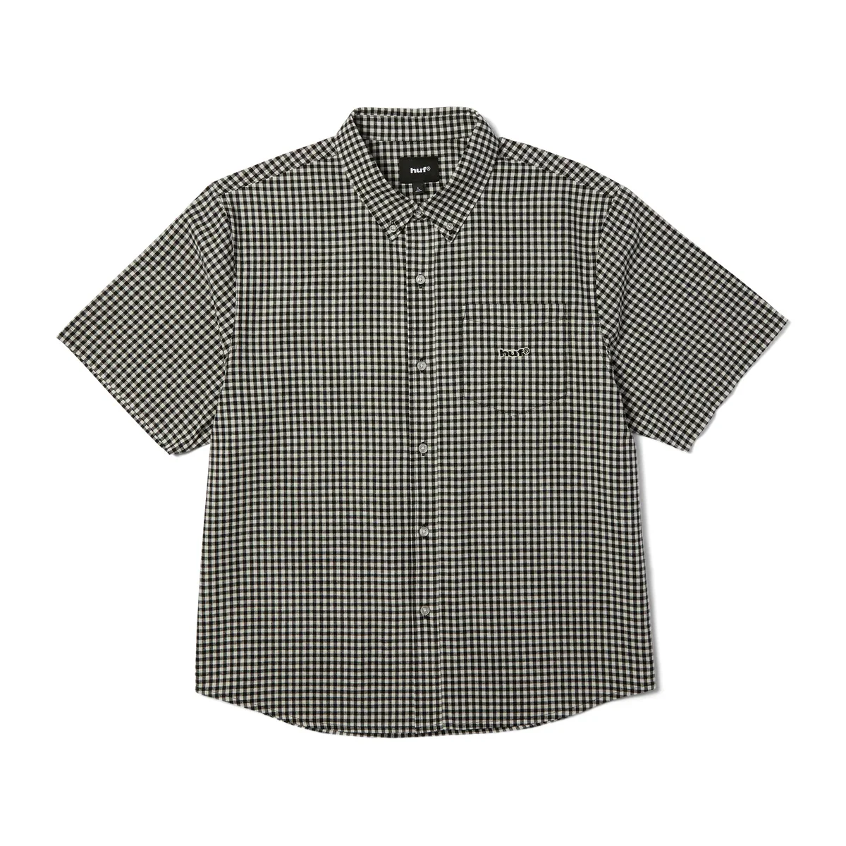 89 Micro Gingham SS Oxford Shirt - Black/White