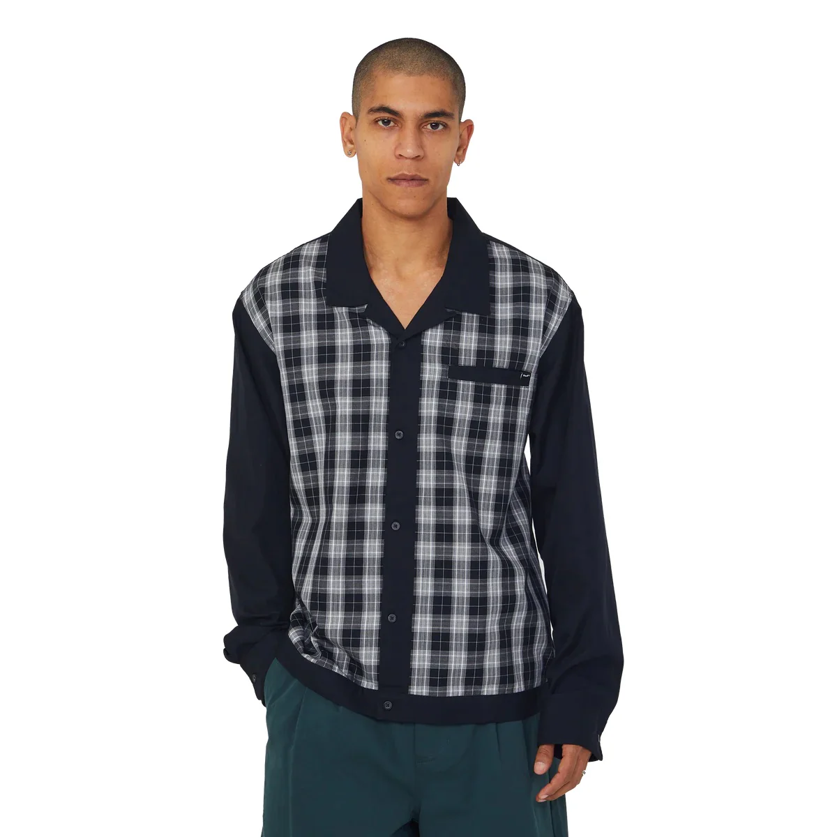 Coolidge Plaid LS Shirt - Black - Image 3