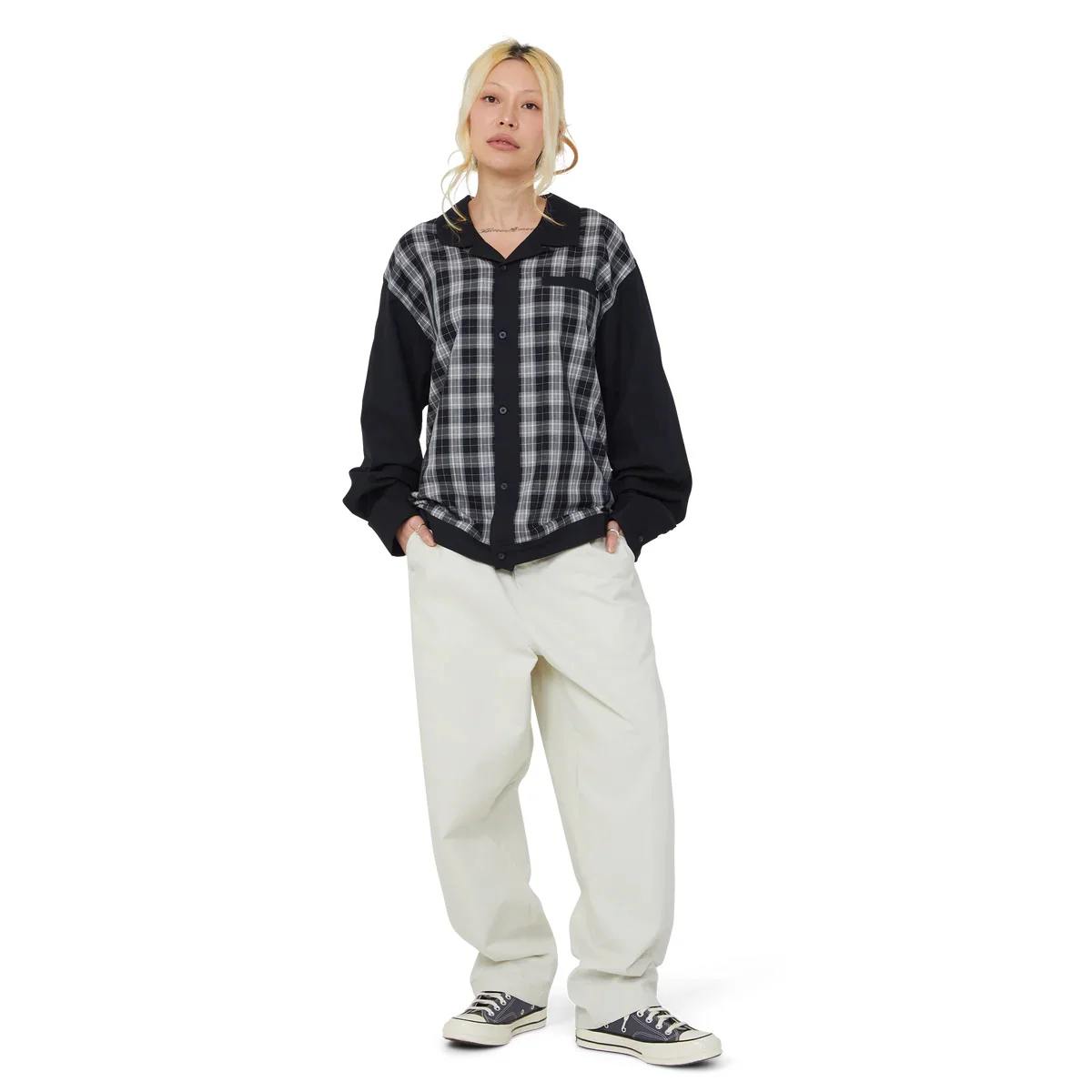 Coolidge Plaid LS Shirt - Black - Image 7