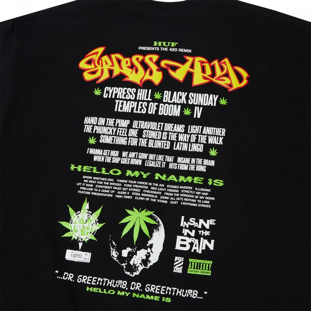 HUF X Cypress Hill Dr. Greenthumb S/S Tee - Black - Image 4