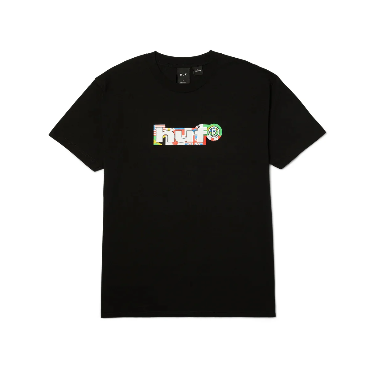 Disney x Huf - Mickey World Tour Silhouette SS Tee - Black - Image 2