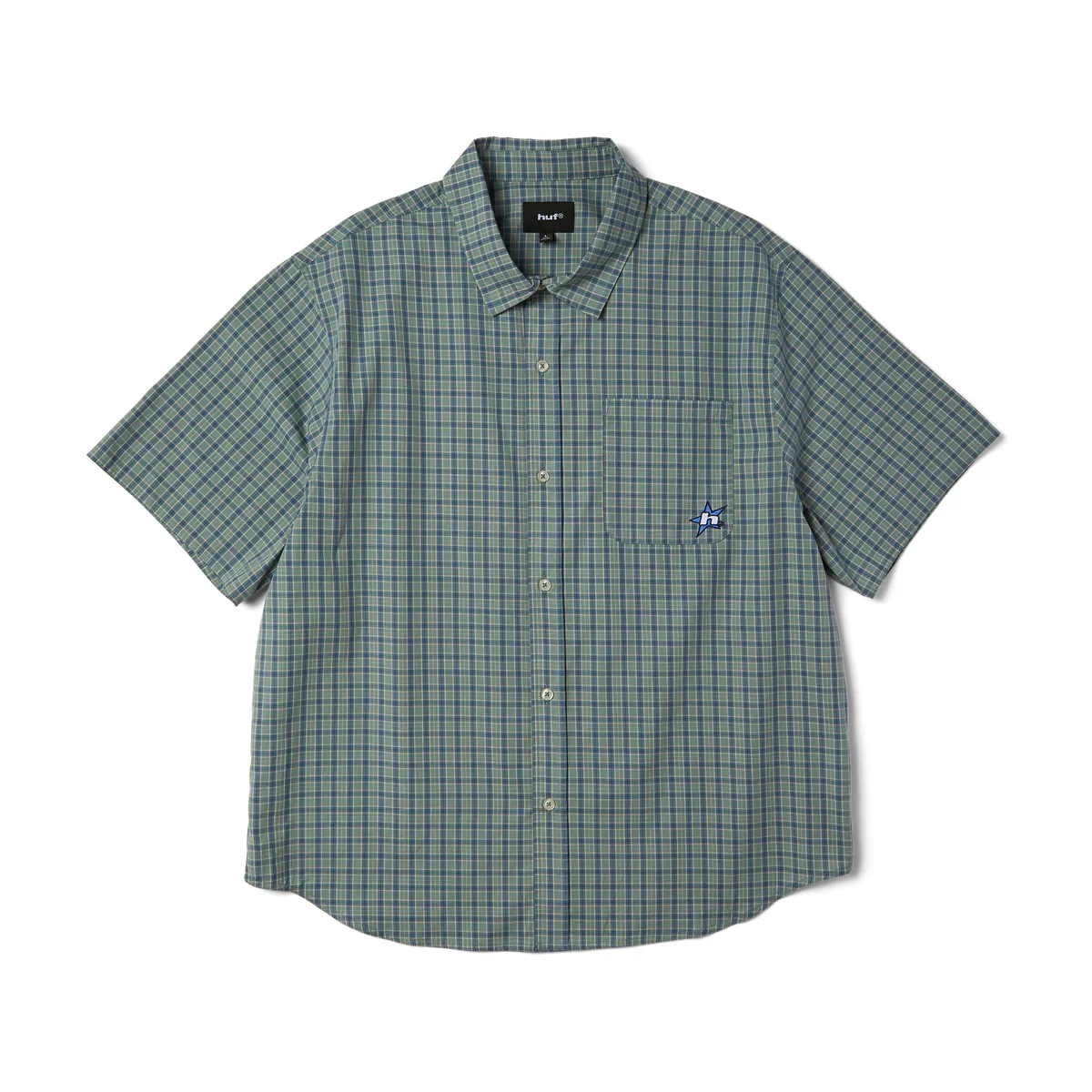 H Star SS Plaid Shirt - Marine