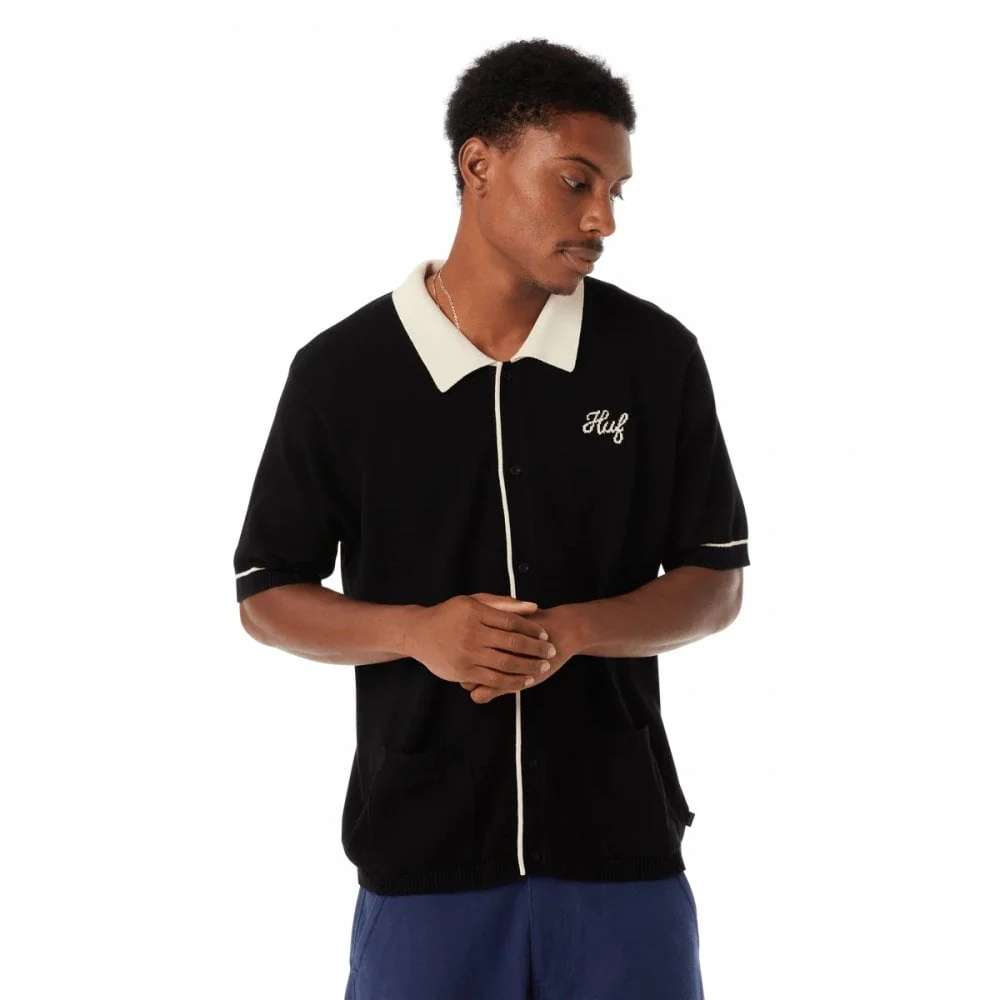 Icarus S/S Knit Top - Black - Image 5