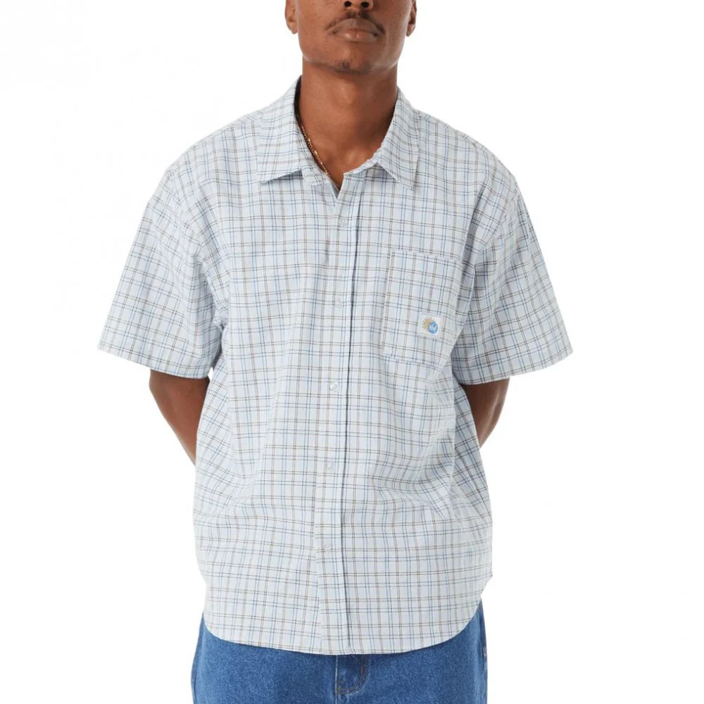 Total Eclipse S/S Plaid Shirt - Light Blue - Image 4
