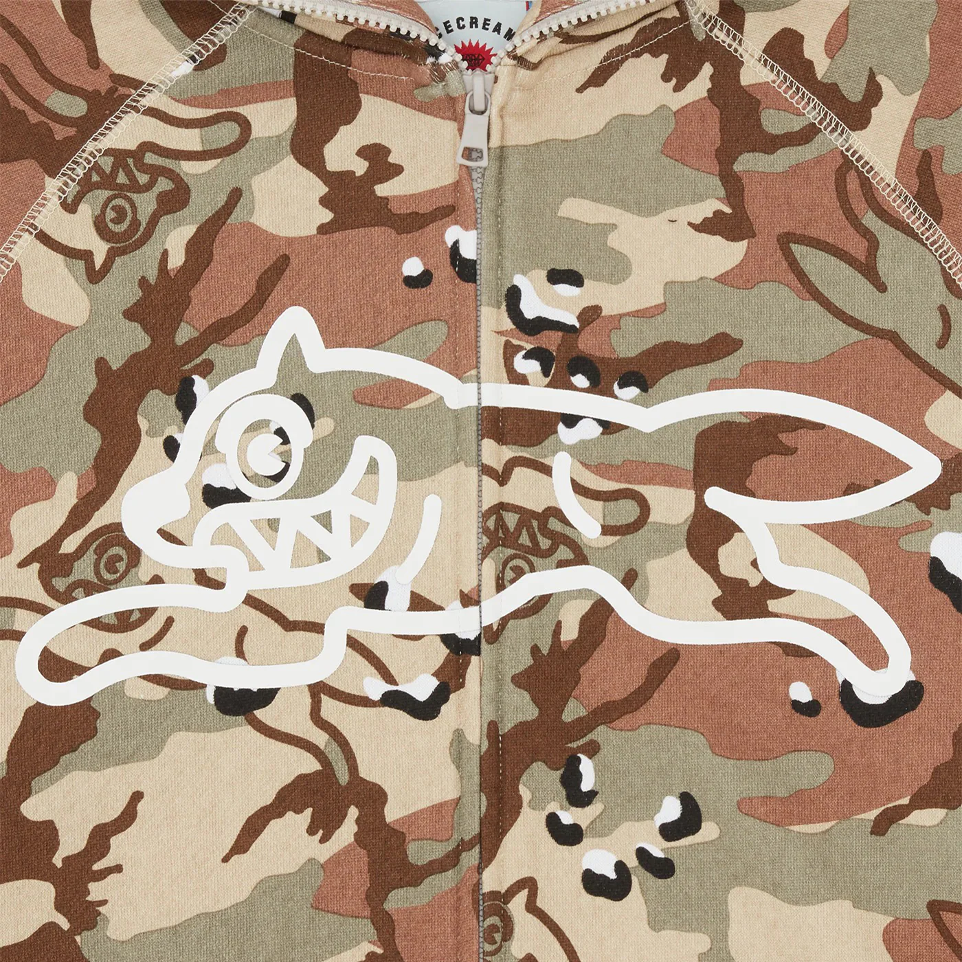 Choc Chip Running Dog Zip Through Hood - Camo - Image 3