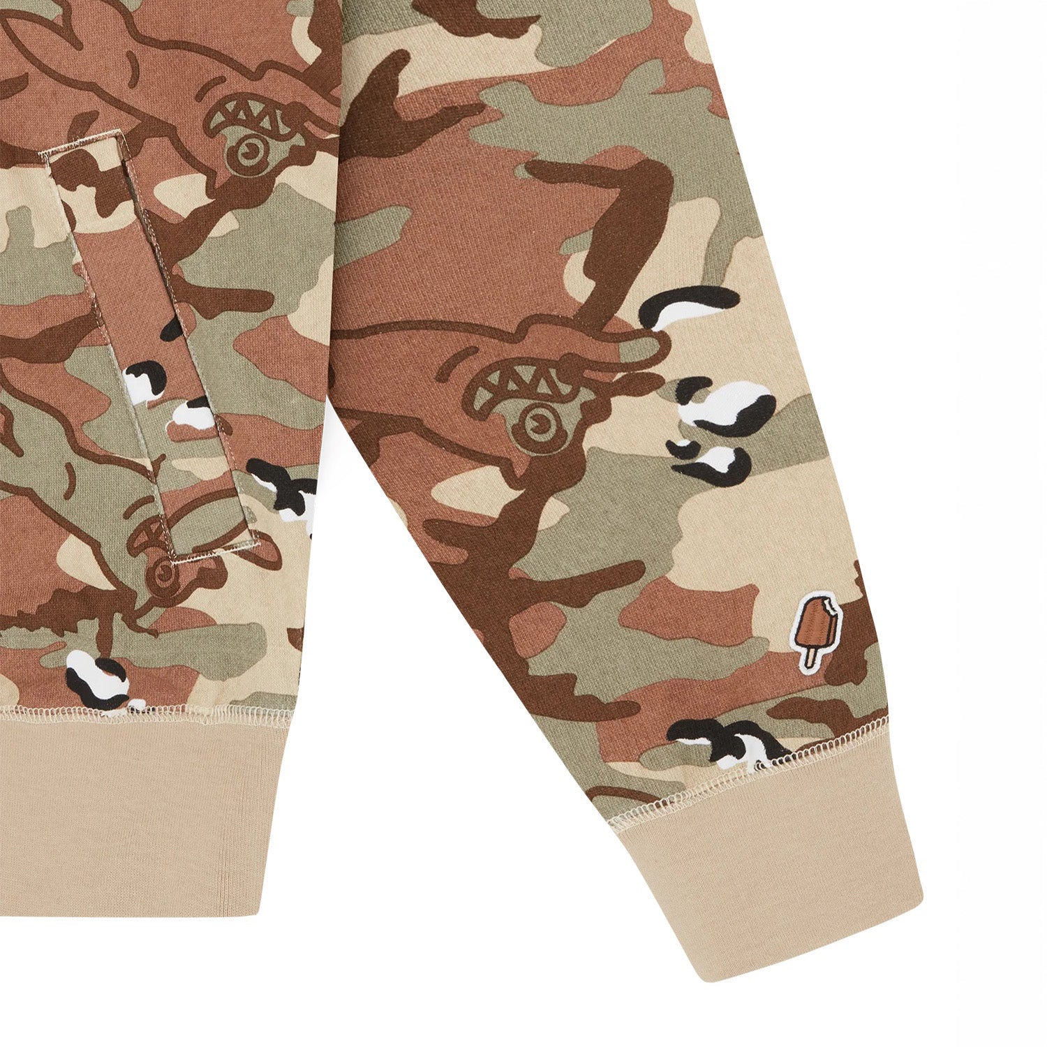 Choc Chip Running Dog Zip Through Hood - Camo - Image 4