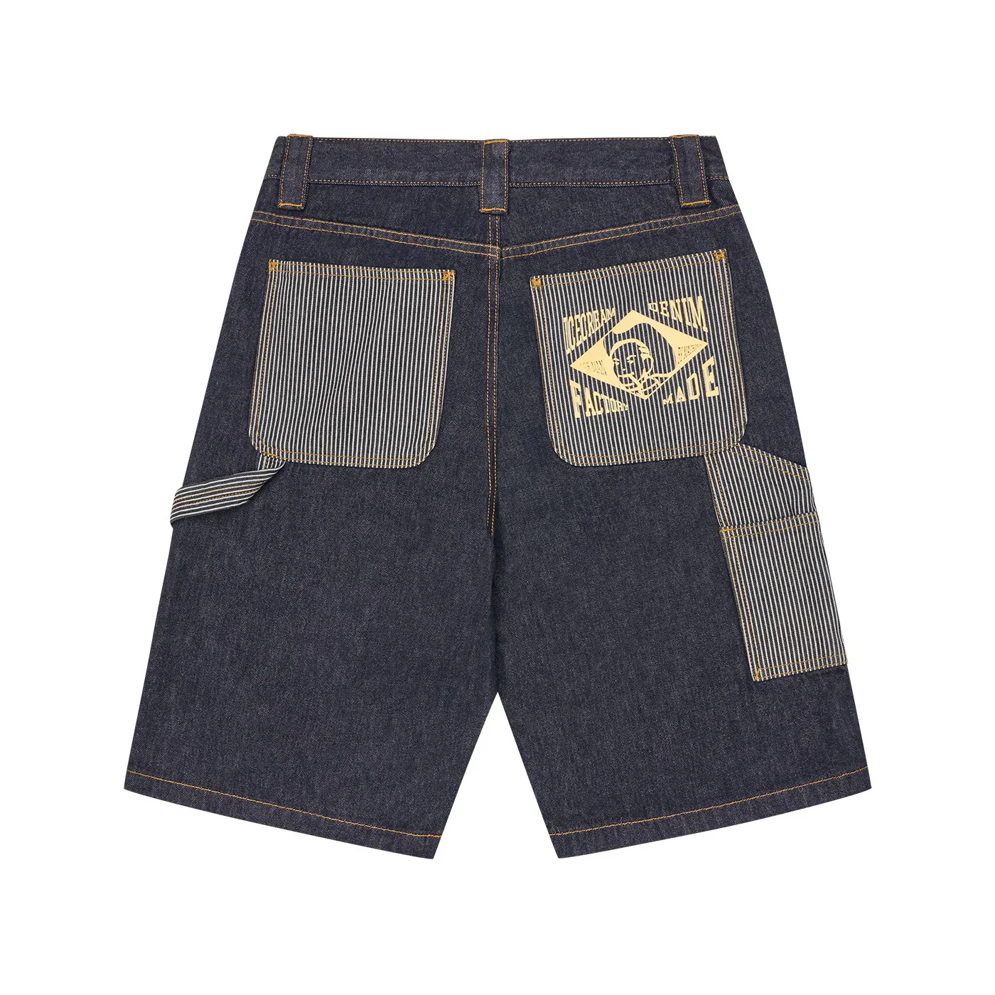Hickory Panel Denim Carpenter Shorts - Indigo - Image 2