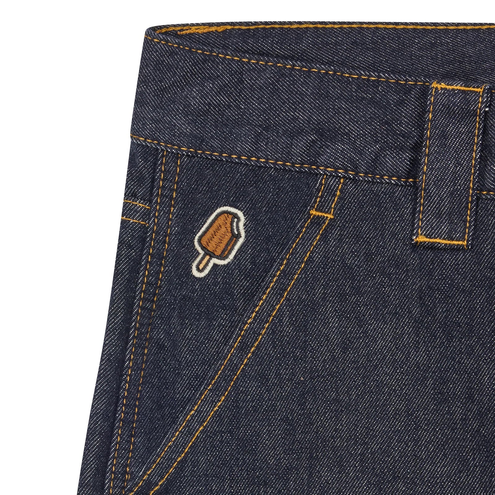 Hickory Panel Denim Carpenter Shorts - Indigo - Image 3