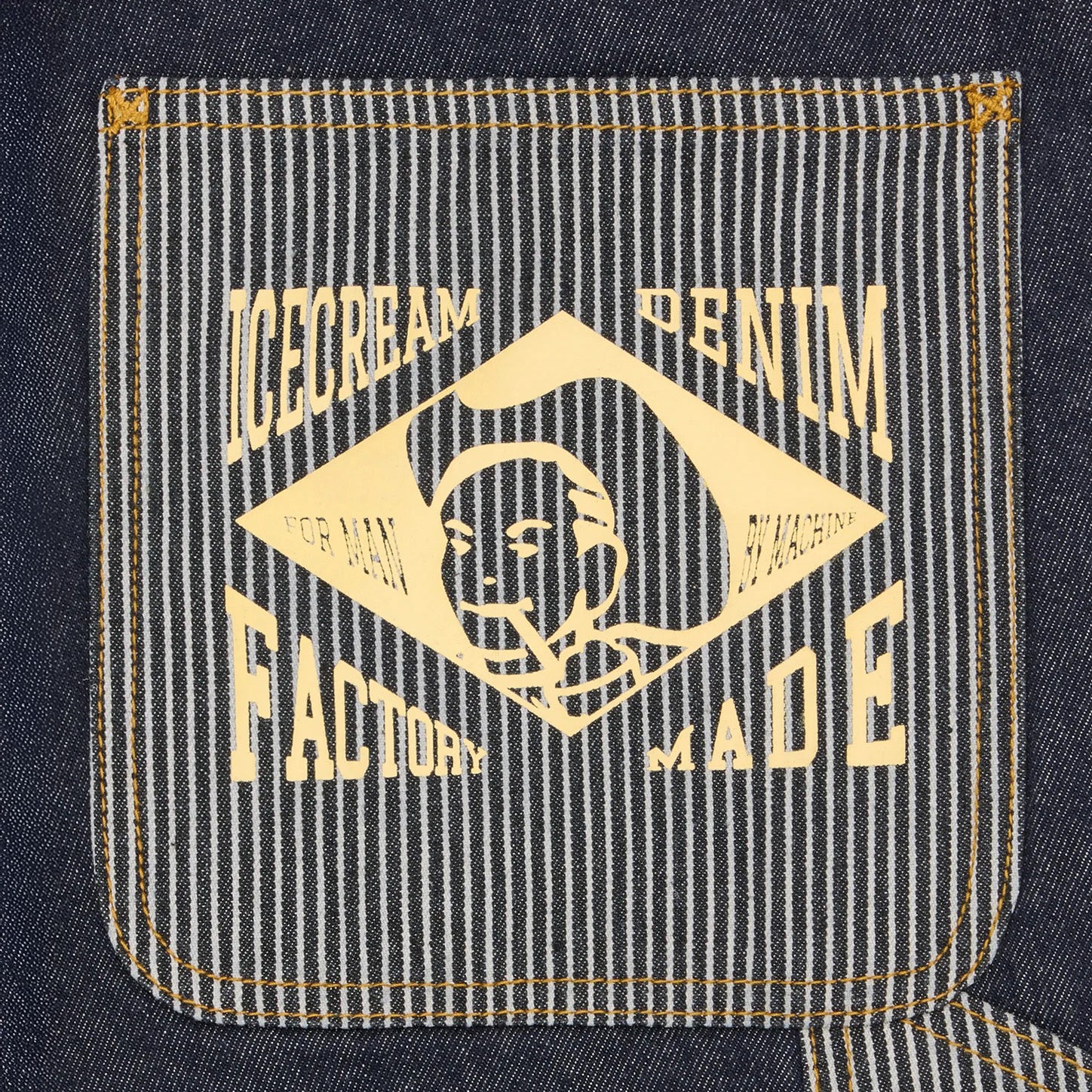 Hickory Panel Denim Carpenter Shorts - Indigo - Image 4