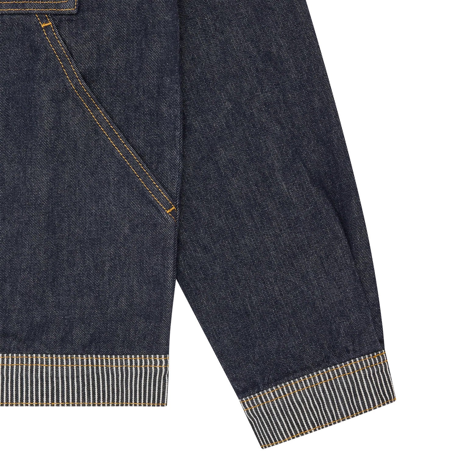 Hickory Panel Denim Trucker Jacket - Indigo - Image 5