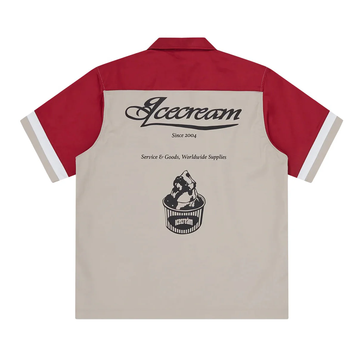 Parlor Work Shirt - Beige / Red - Image 2
