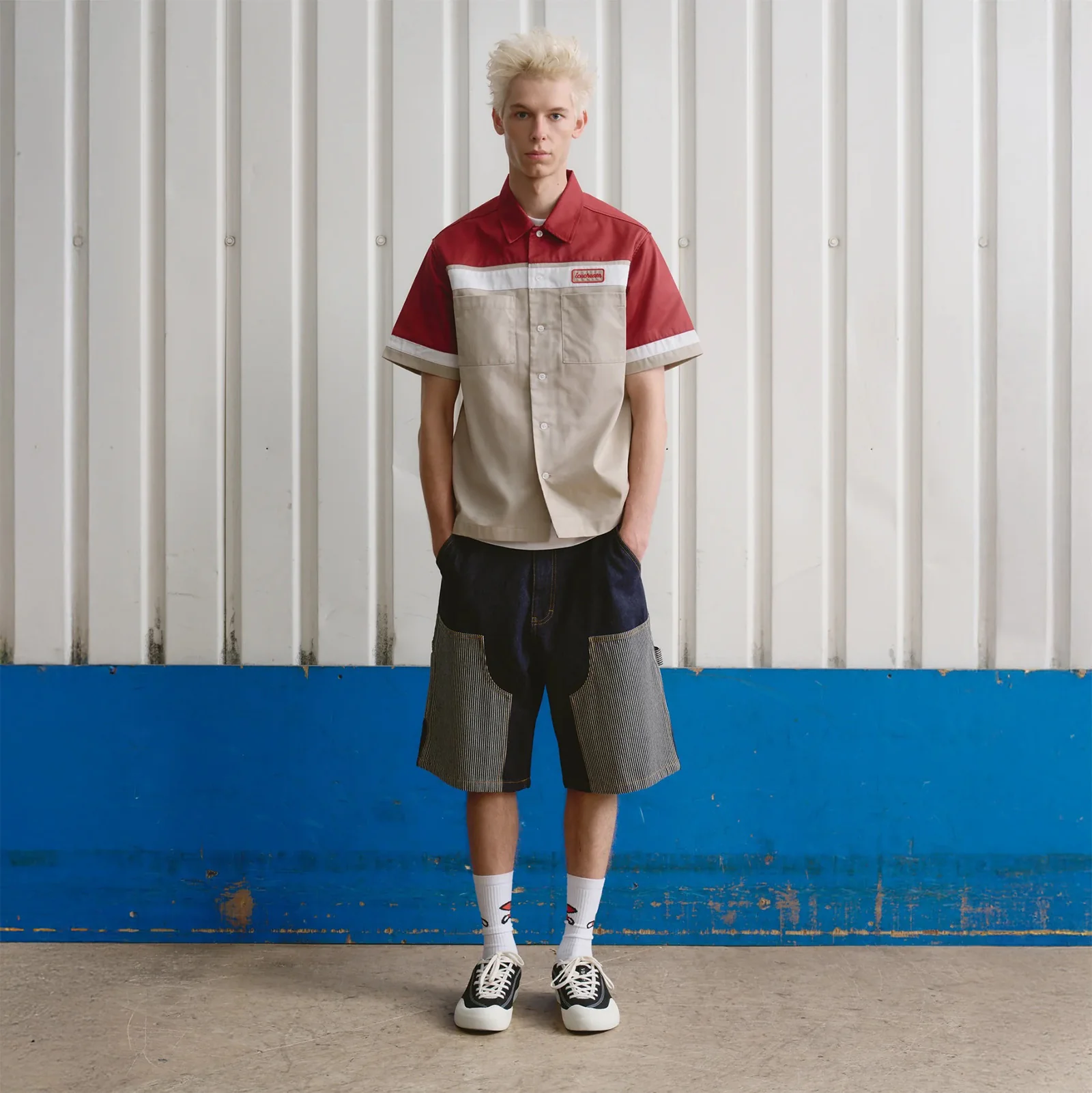 Parlor Work Shirt - Beige / Red - Image 5