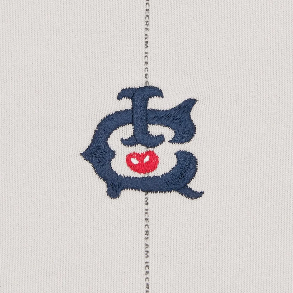 Raglan Pinstripe Polo Shirt - Off White - Image 3