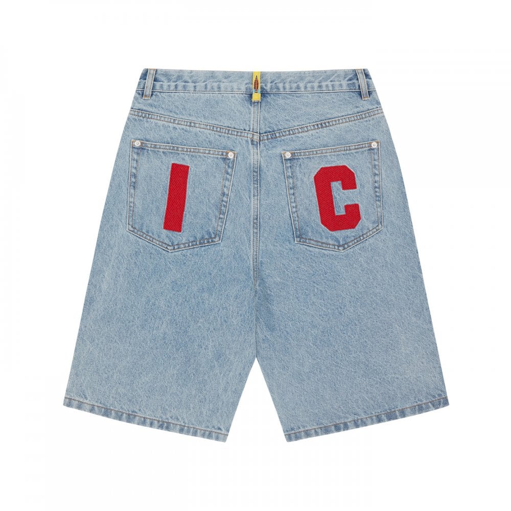 Running Dog Denim Shorts - Light Wash Blue - Image 2