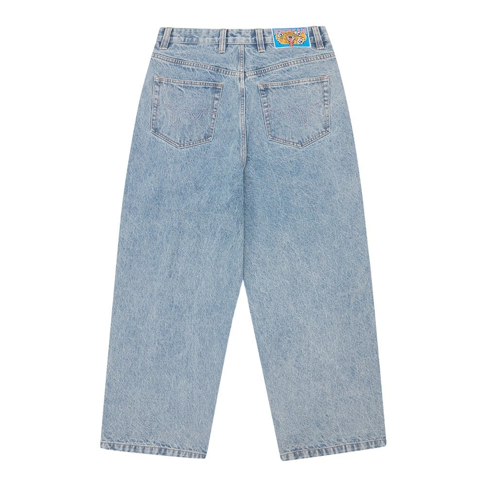 Running Dog Triple Scoop Denim Pants - Heavy Wash Blue - Image 2