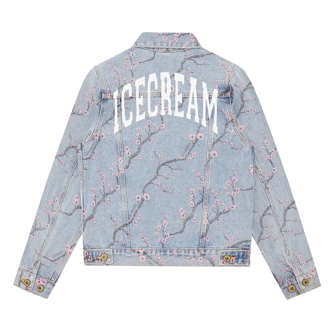 Womens Sakura Denim Trucker Jacket - Light Wash Blue - Image 2