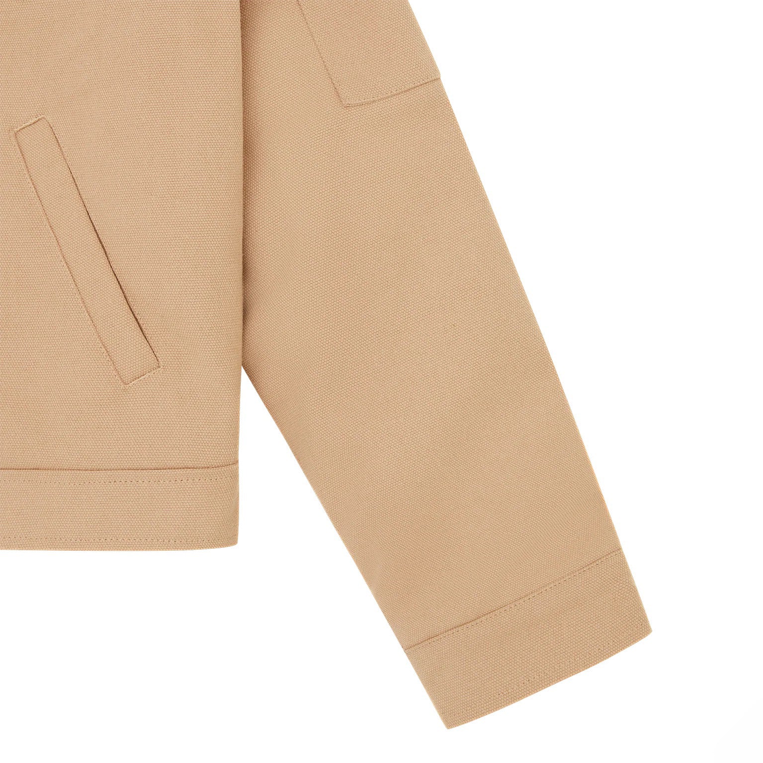 Womens Team IC Cropped Work Jacket - Beige - Image 6