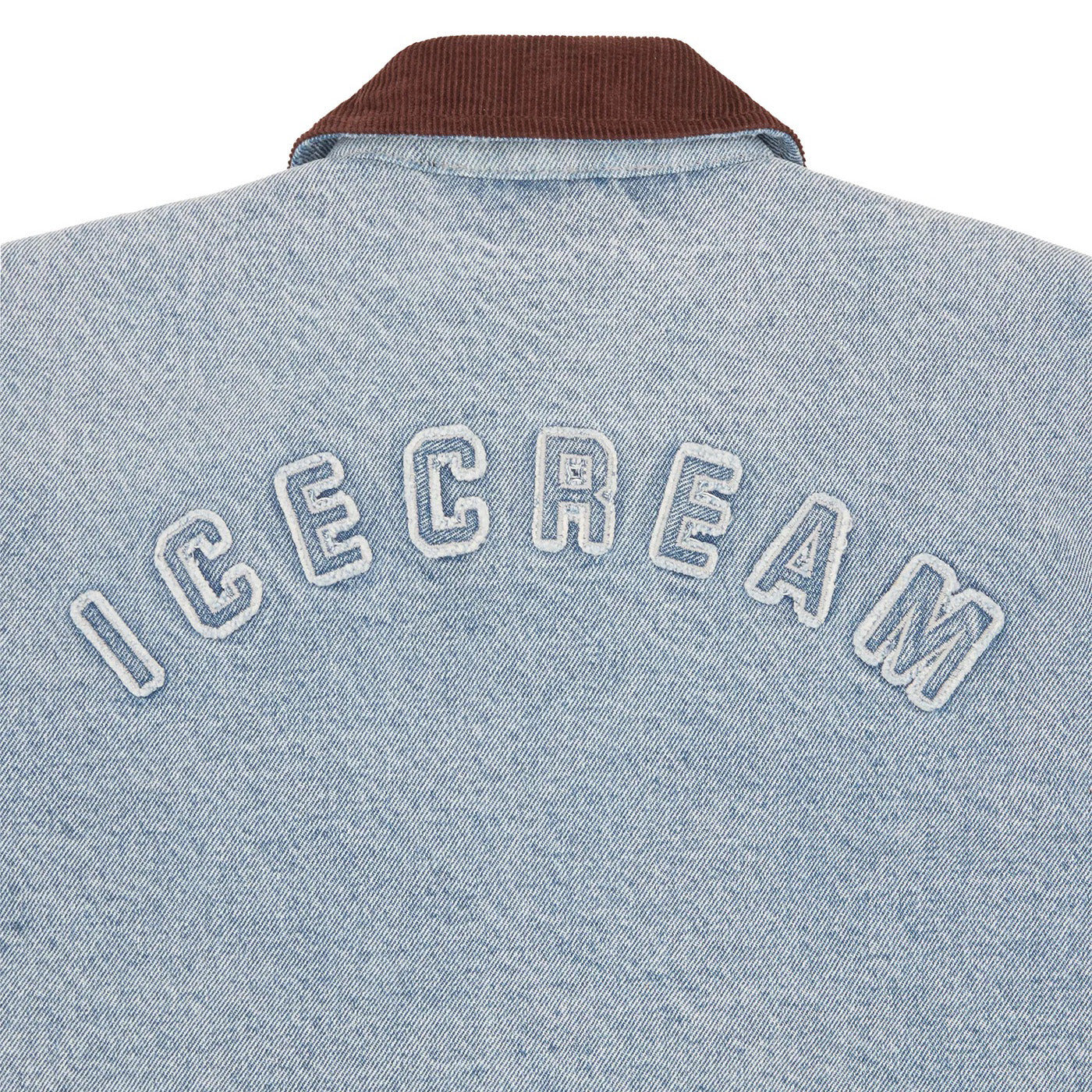 Womens Team IC Cropped Work Jacket - Light Wash Blue - Image 4