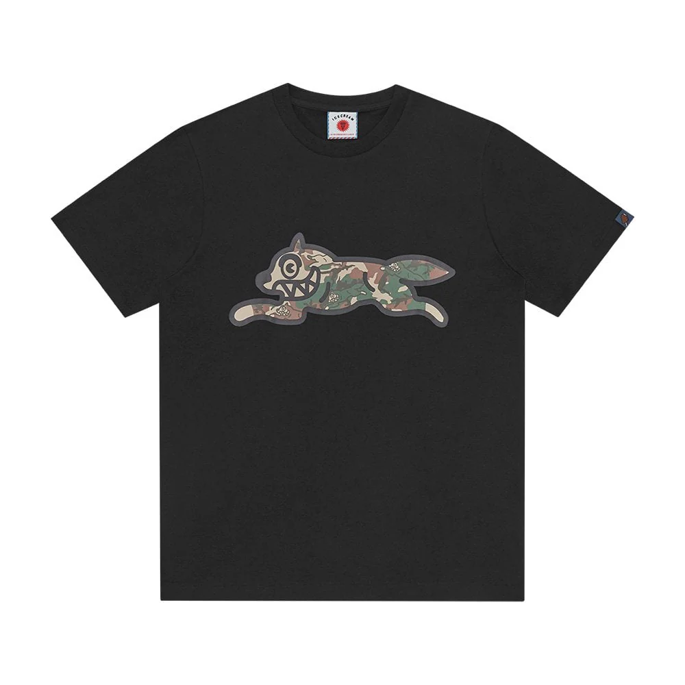 Woodland Camo Running Dog S/S Tee - Black