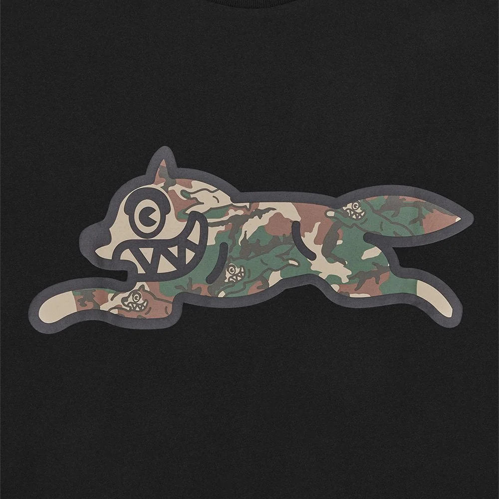 Woodland Camo Running Dog S/S Tee - Black - Image 3