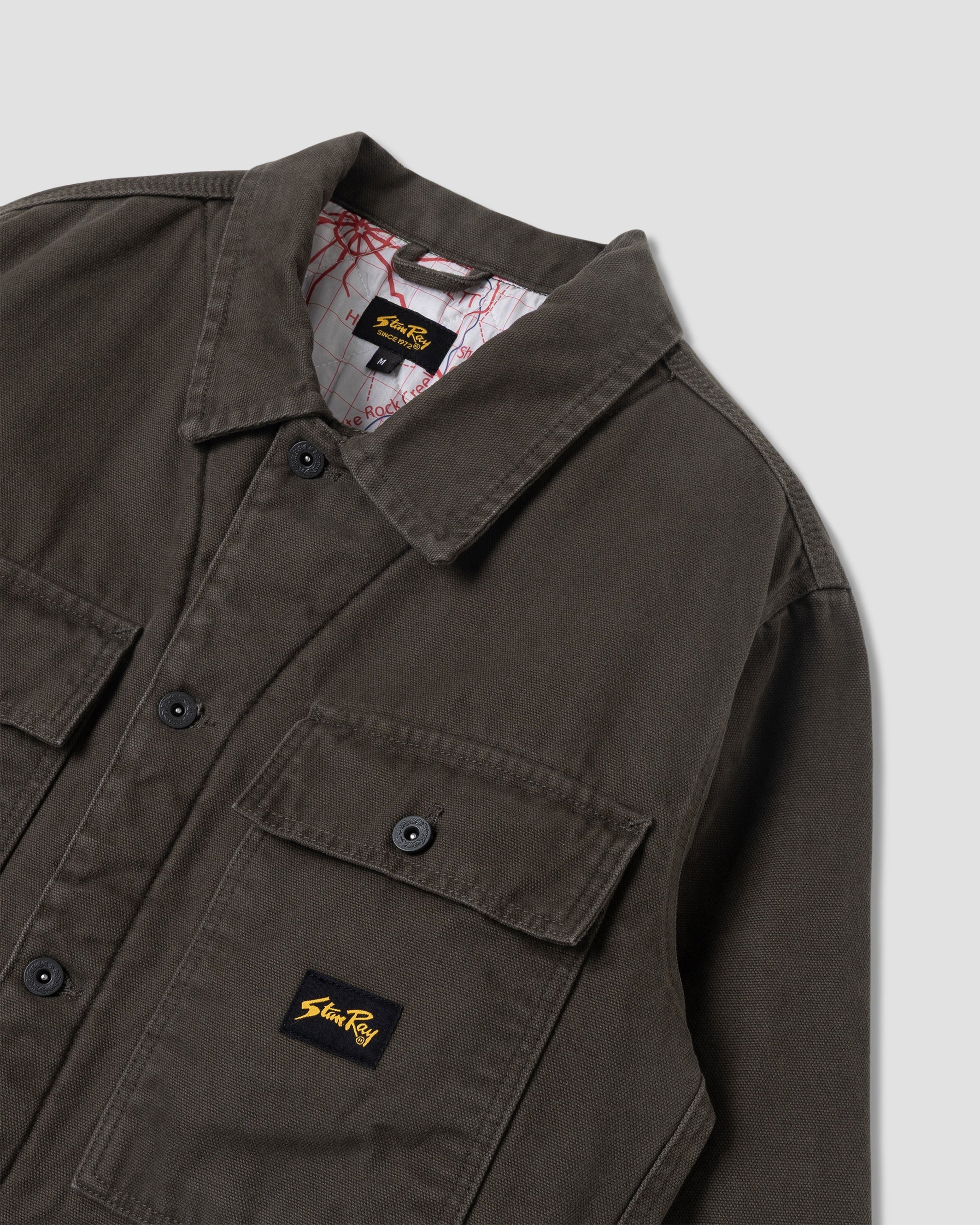 Lined Trucker Jacket - Charcoal Duck - Image 4