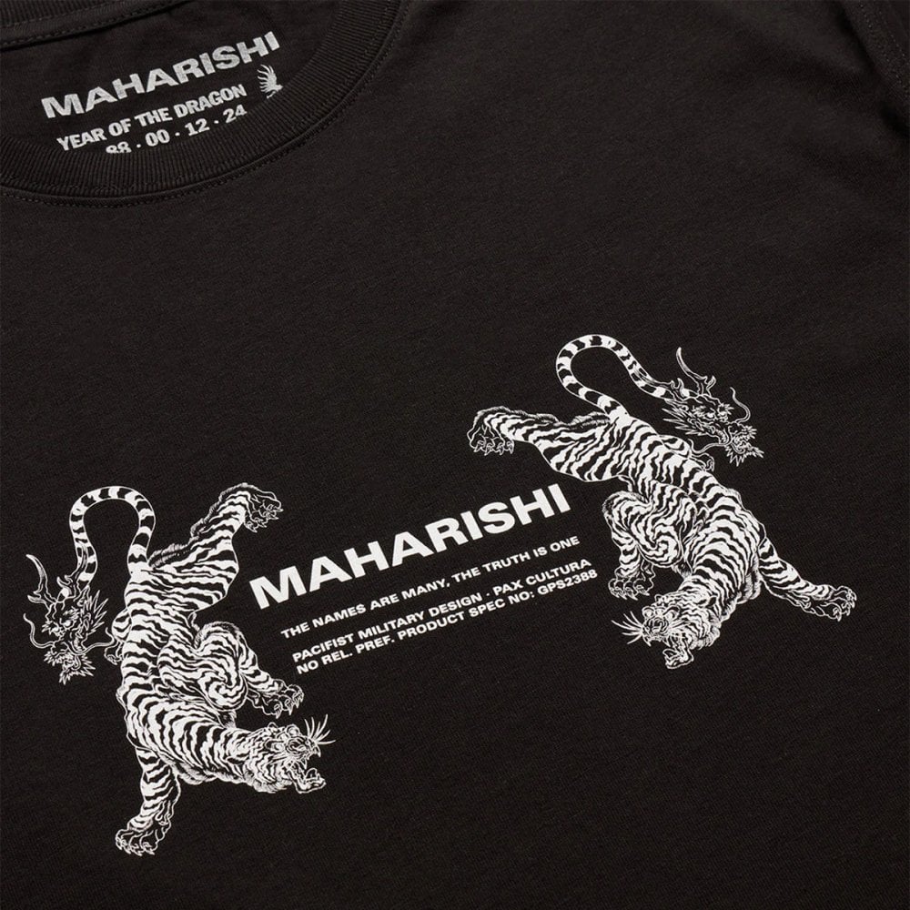 1305 Double Tigers Miltype T-shirt - Black - Image 3