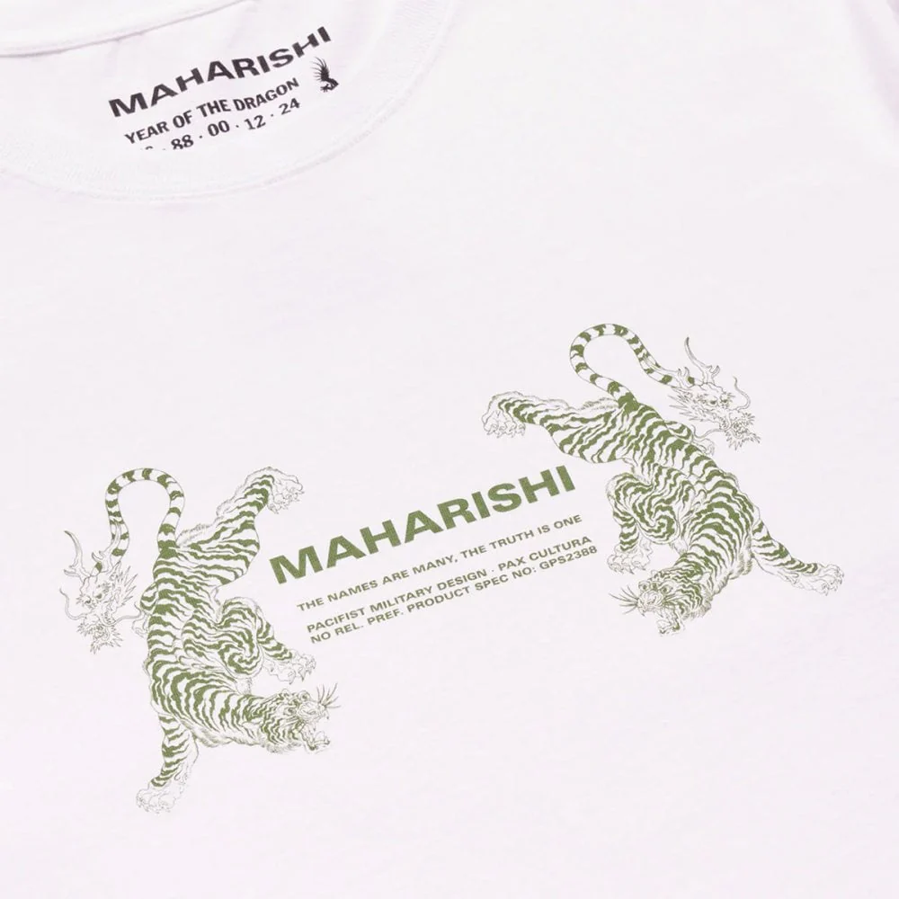 1305 Double Tigers Miltype T-shirt - White - Image 6