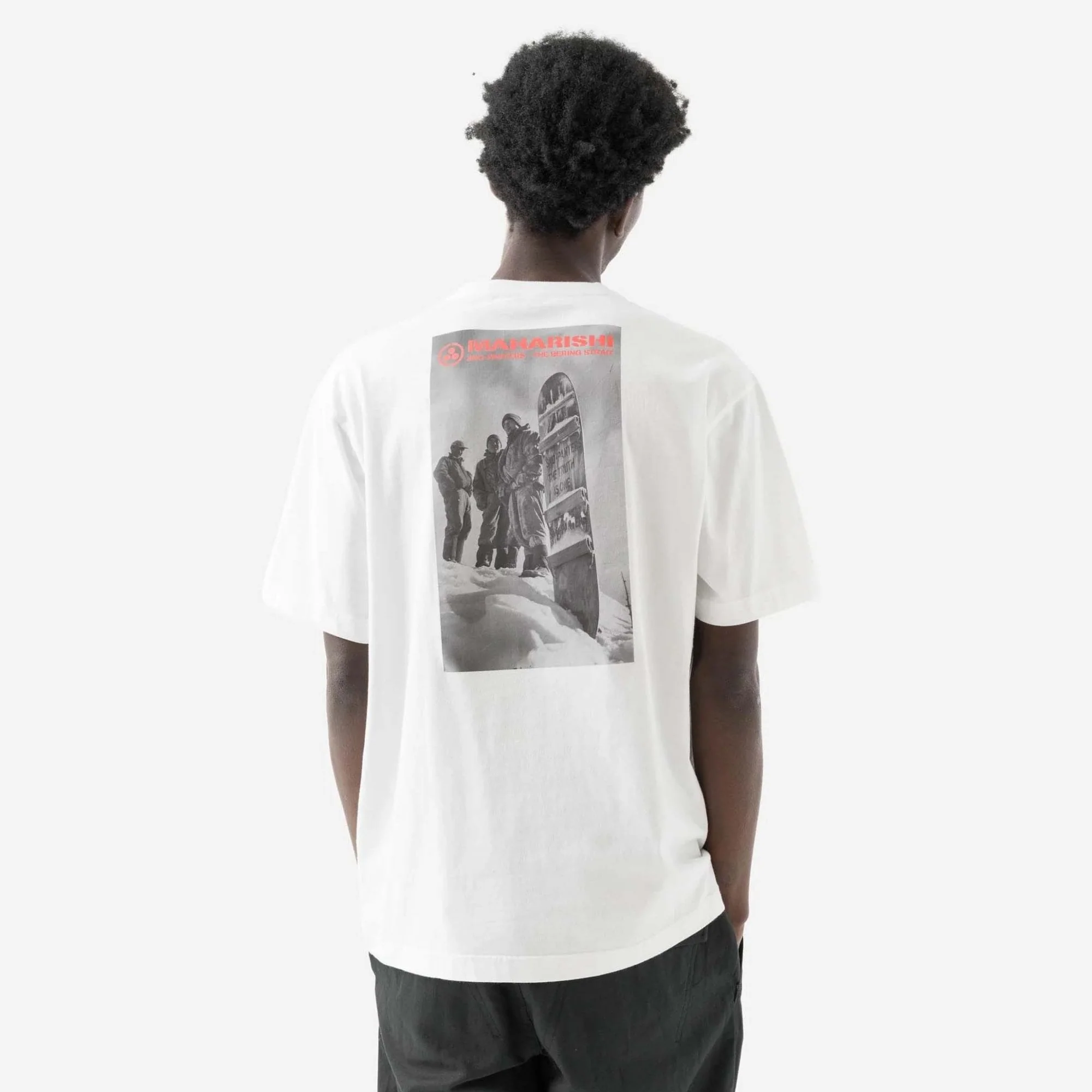 2201 Sno Panters Snowboard T-shirt - White - Image 5