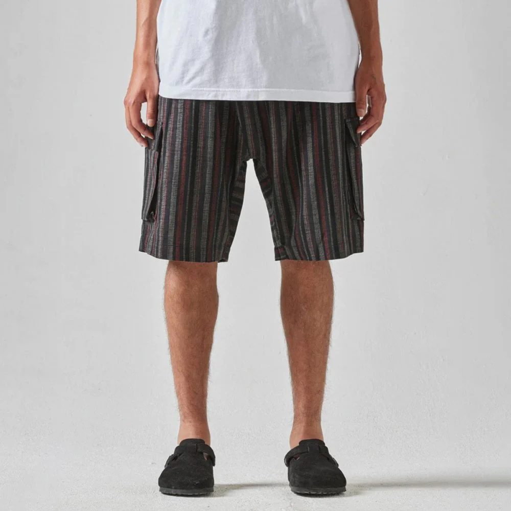 5117 Wagara Low Cargo Track Shorts - Black - Image 3