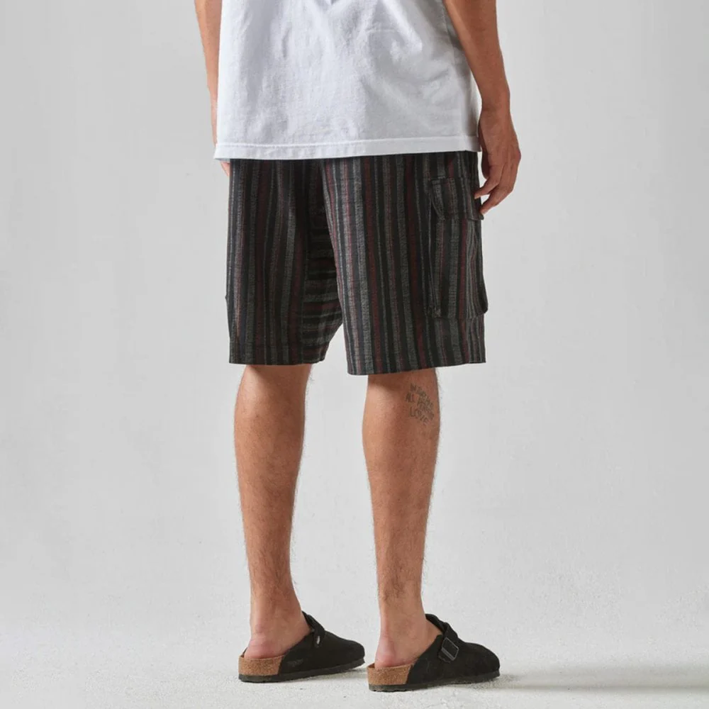 5117 Wagara Low Cargo Track Shorts - Black - Image 4