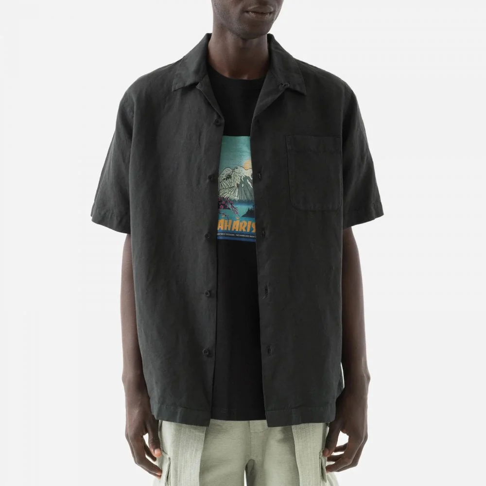 5211 Hemp Camp Collar Shirt - Black - Image 3
