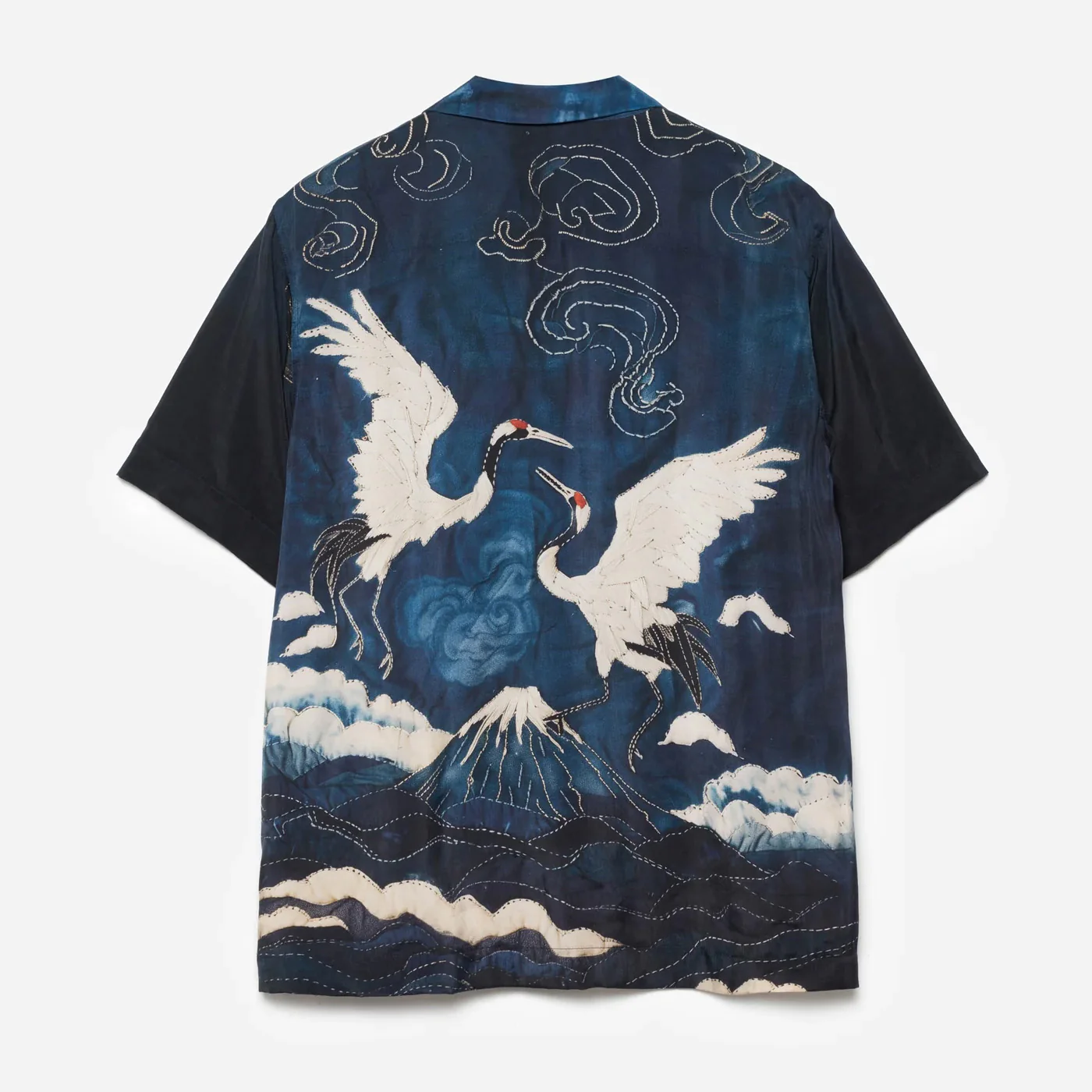 6230 Boro Crane Camp Collar Shirt Indigo - Image 2