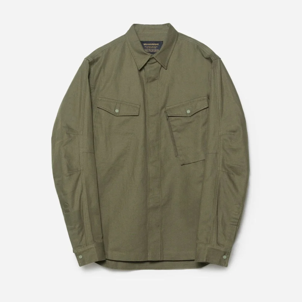 7028 Miltype Organic Custom Shirt - Olive