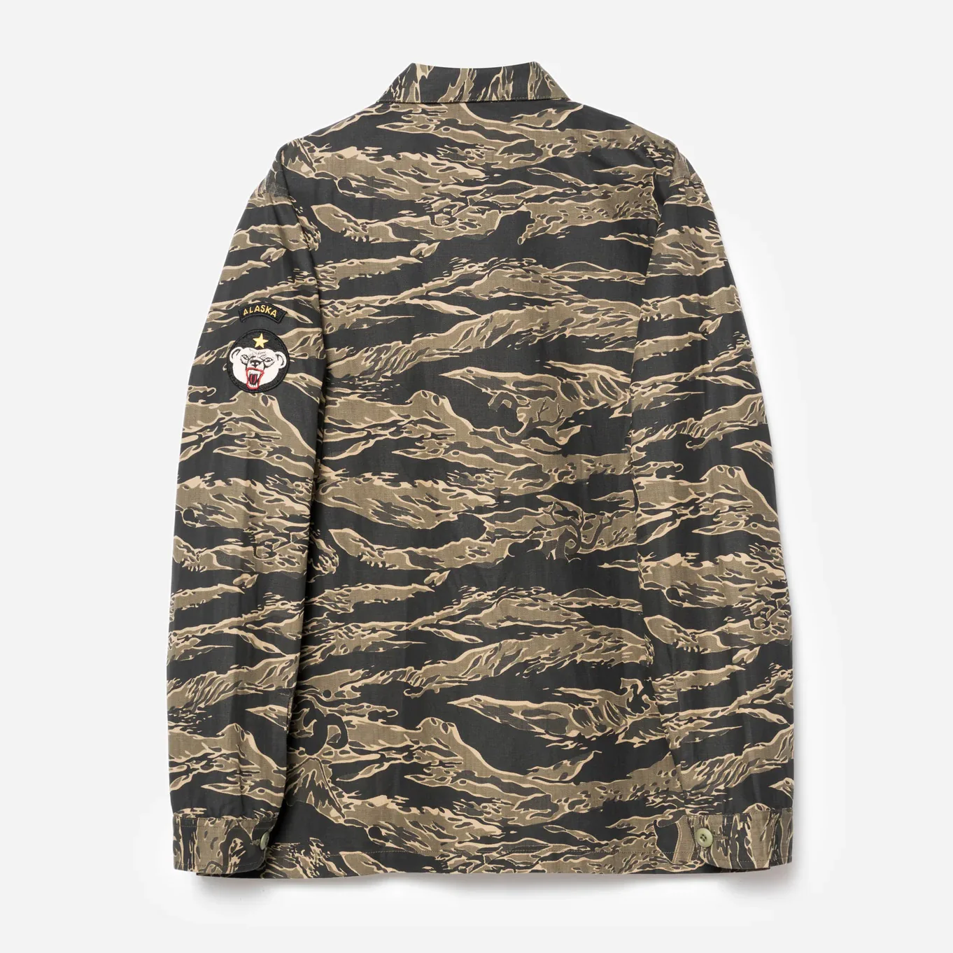7147 Bonsai Tigerstripe L/S Utility Shirt Mint Gold - Image 2