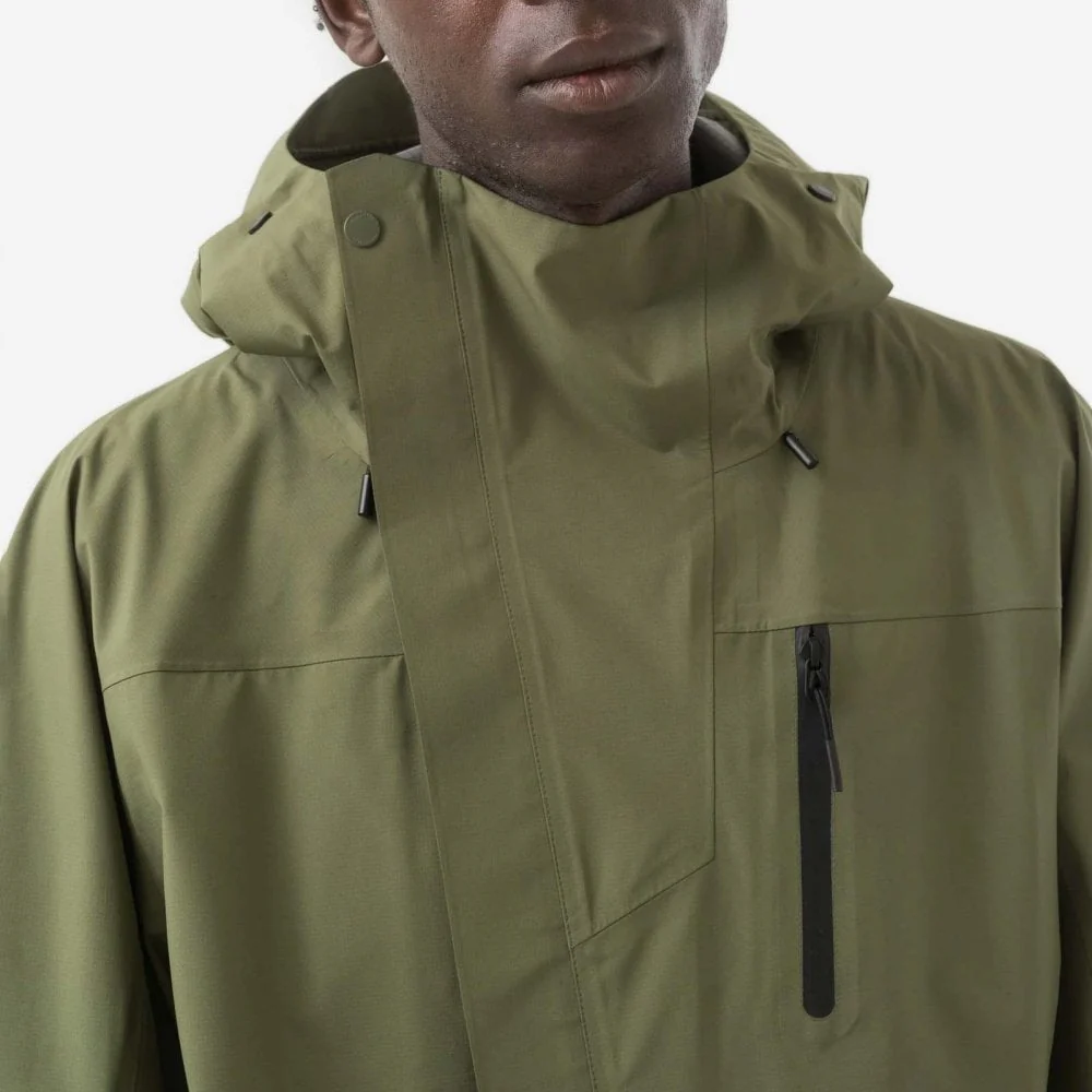 7185 Waterproof 3L Asym Storm Parka - Olive - Image 4