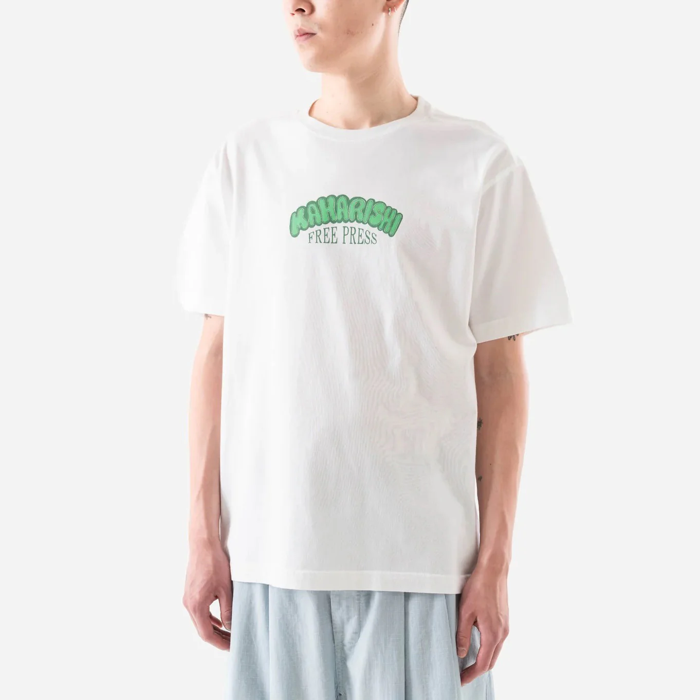 7261 Peace & Love Press T-Shirt - White - Image 3